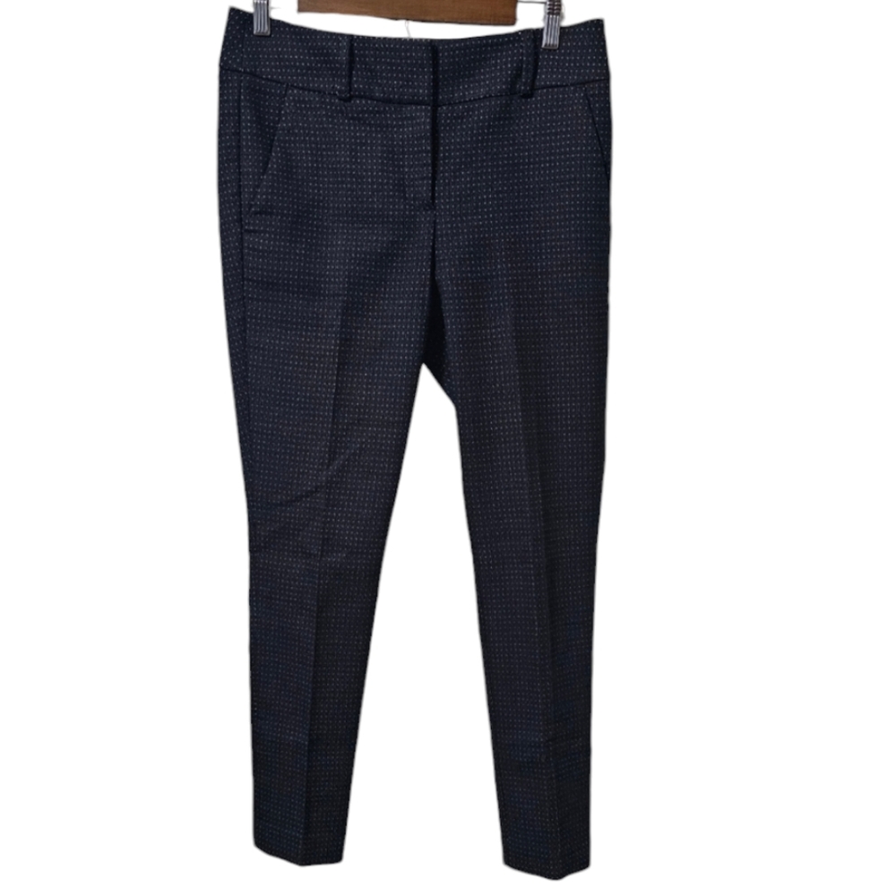 LOFT Marisa Skinny Ankle Pants – Size 4 | Navy w/ White Polka Dot